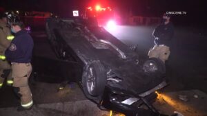 5 Injured, 1 Arrested in Rollover Crash on Downey [DOWNEY, CA]