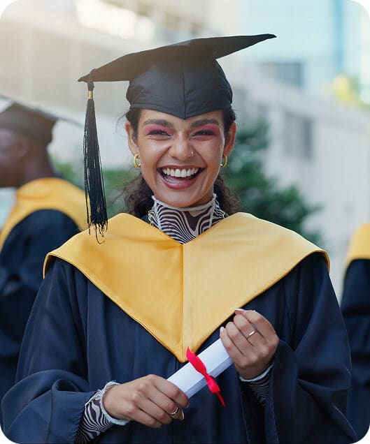 Young woman during graduation cerimony