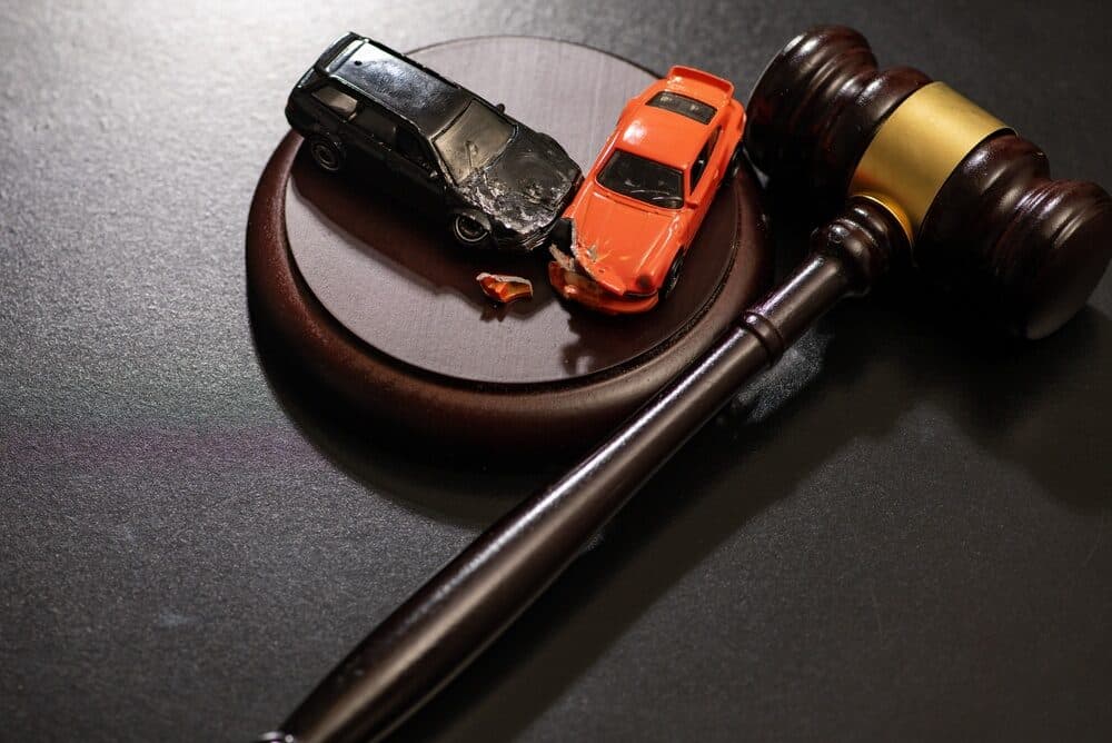 Gavel in traffic court for civil litigation and appeal.