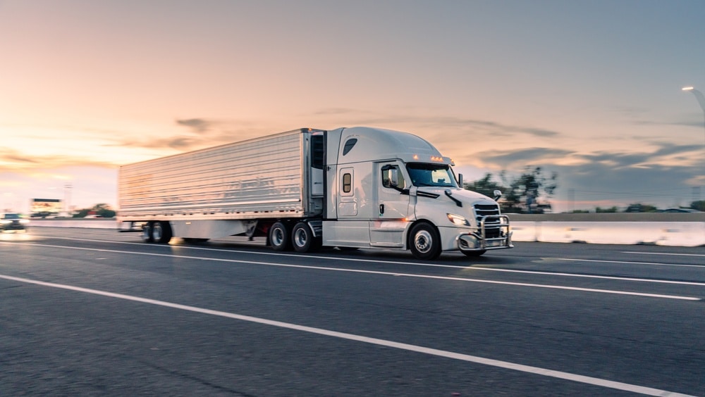 Truck that haul the shipping goods