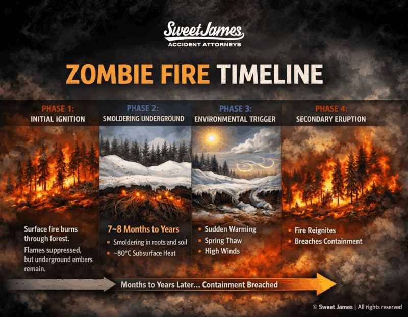 Zombie Fire Timeline flyer