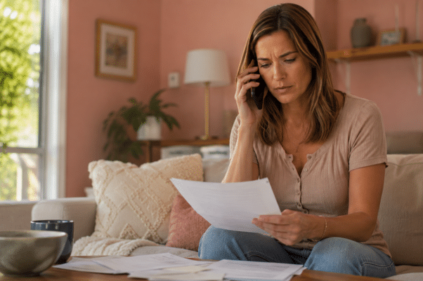 A person reviewing medical bills after a car accident in Phoenix.