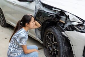 After a crash, a woman wonders how to file a car accident claim in Los Angeles.