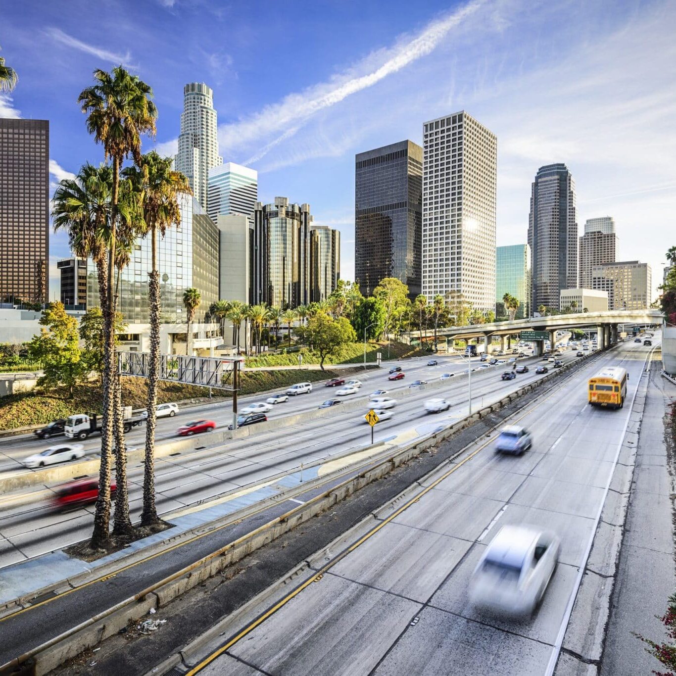 Los Angeles, California, USA downtown cityscape.